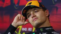 Lando Norris, piloto de McLaren, en rueda de prensa
