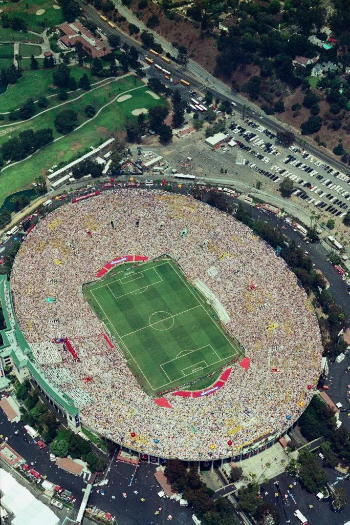 El imponente marco del Estadio Rose Bowl en la final de la Copa del Mundo 1994. (Getty Images)