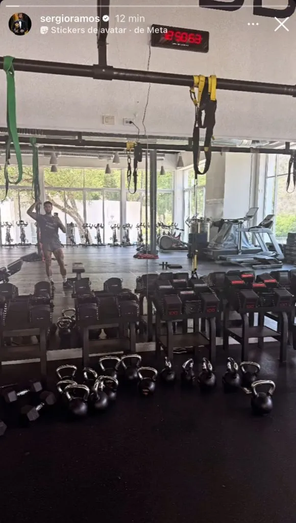 Sergio Ramos entrenando en El Barrial (@sergioramos4)