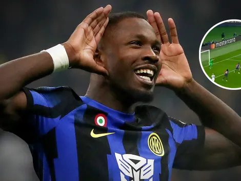 El golazo de taco de Marcus Thuram con Inter ante Barcelona