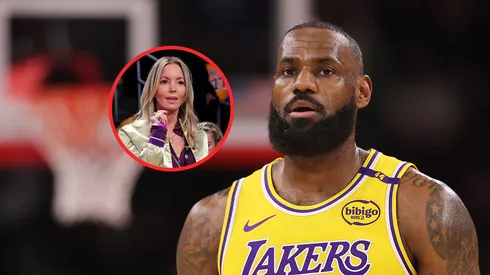 Jeanie Buss y LeBron James.