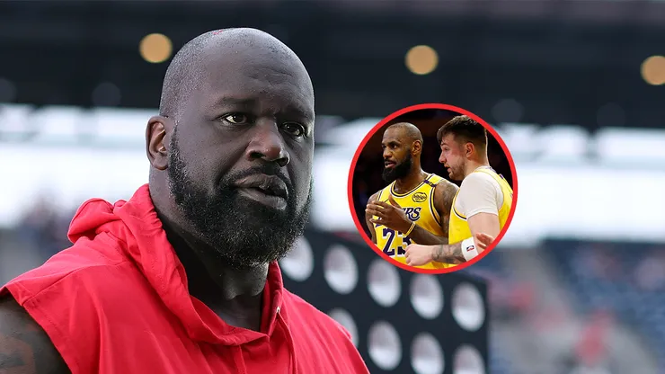 Shaquille O'Neal, LeBron James y Luka Doncic.