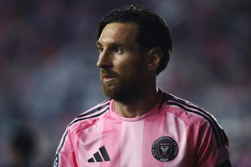 Lionel Messi con la playera de Inter Miami (GETTY IMAGES)