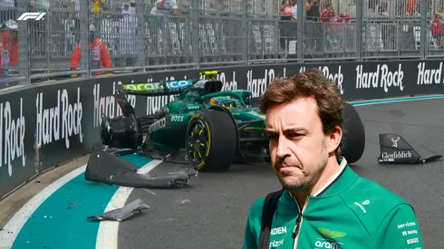 Fernando Alonso no terminó la carrera Sprint del GP de Miami 2025