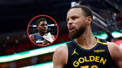 Anthony Edwards y Stephen Curry.