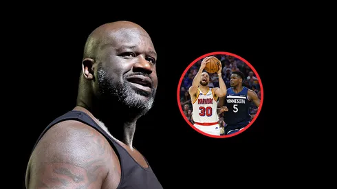 Shaquille O'Neal, Stephen Curry y Anthony Edwards.