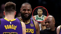 Luka Doncic, LeBron James y Giannis Antetokounmpo.