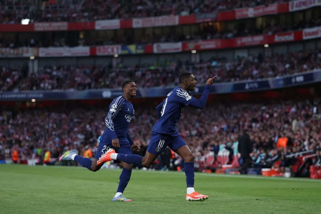 Dembelé marcó en el Emirates y sueña con la final de Champions [Foto: Getty]