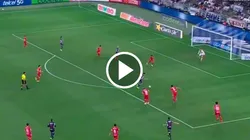 Sergio Canales marcó el 2-1 de Rayados sobre Toluca.