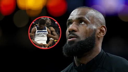 Anthony Edwards, Draymond Green y LeBron James.