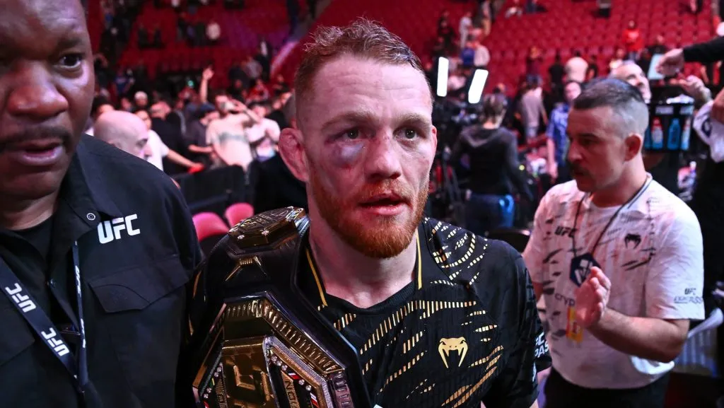 Jack Della Maddalena destronó a Belal Muhammad del peso wélter y es el nuevo campeón de las 170 libras. (GETTY IMAGES)