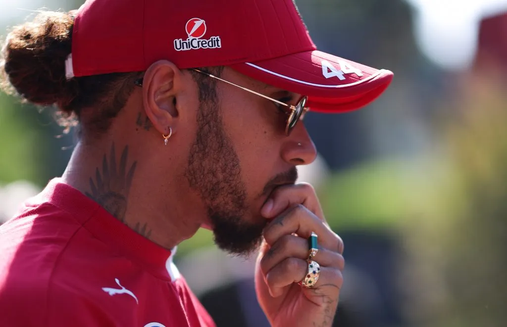 Lewis Hamilton en Emilia-Romañan (GETTY IMAGES)