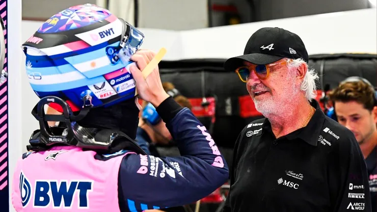Flavio Briatore y Franco Colapinto en Imola