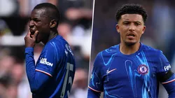 Nico Jackson y Jadon Sancho en Chelsea