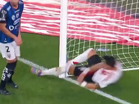 Feo momento: Maxi Meza sufre fractura en pleno partido de River Plate