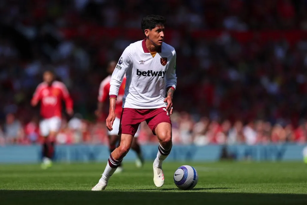 Edson Álvarez en la jornada pasada de la Premier League (Getty Images)
