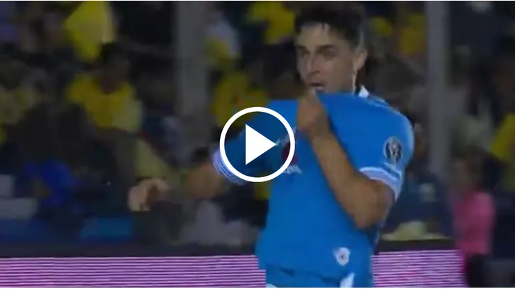 La desafiante celebración de Lorenzo Faravelli tras poner el 1-0 para Cruz Azul ante América