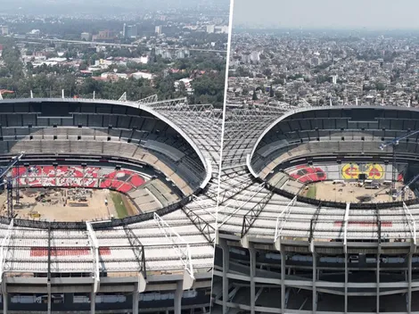 Así se ve el Estadio Azteca​ desde las alturas en plena remodelación