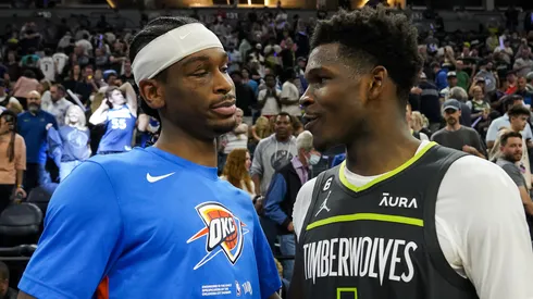 Shai Gilgeous-Alexander y Anthony Edwards