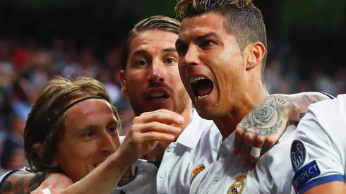 Luka Modric Sergio Ramos y Cristiano Ronaldo en Real Madrid