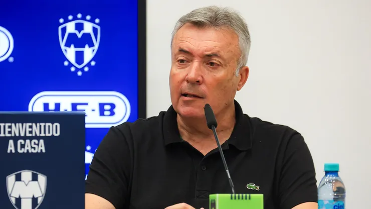 Domenec Torrent en su presentación como DT de Rayados de Monterrey