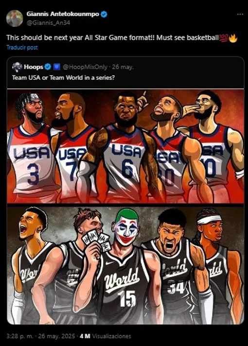 El formato del NBA All-Star Game que le gustó a Giannis