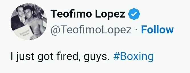 Los mensajes que Teófimo López borró contra Turki Al-Alshikh. (X)