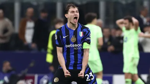 Nicolò Barella festeja el paso del Inter a la final de la Champions League 2024-2025.