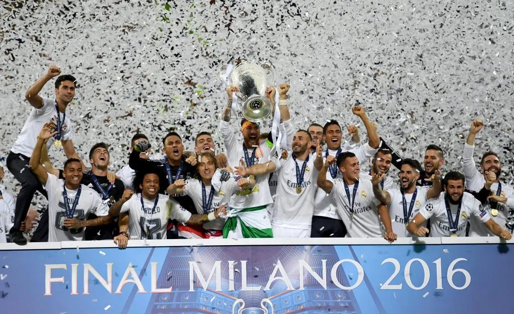 Real Madrid celebra el título de Champions League en 2016 (GETTY IMAGES)