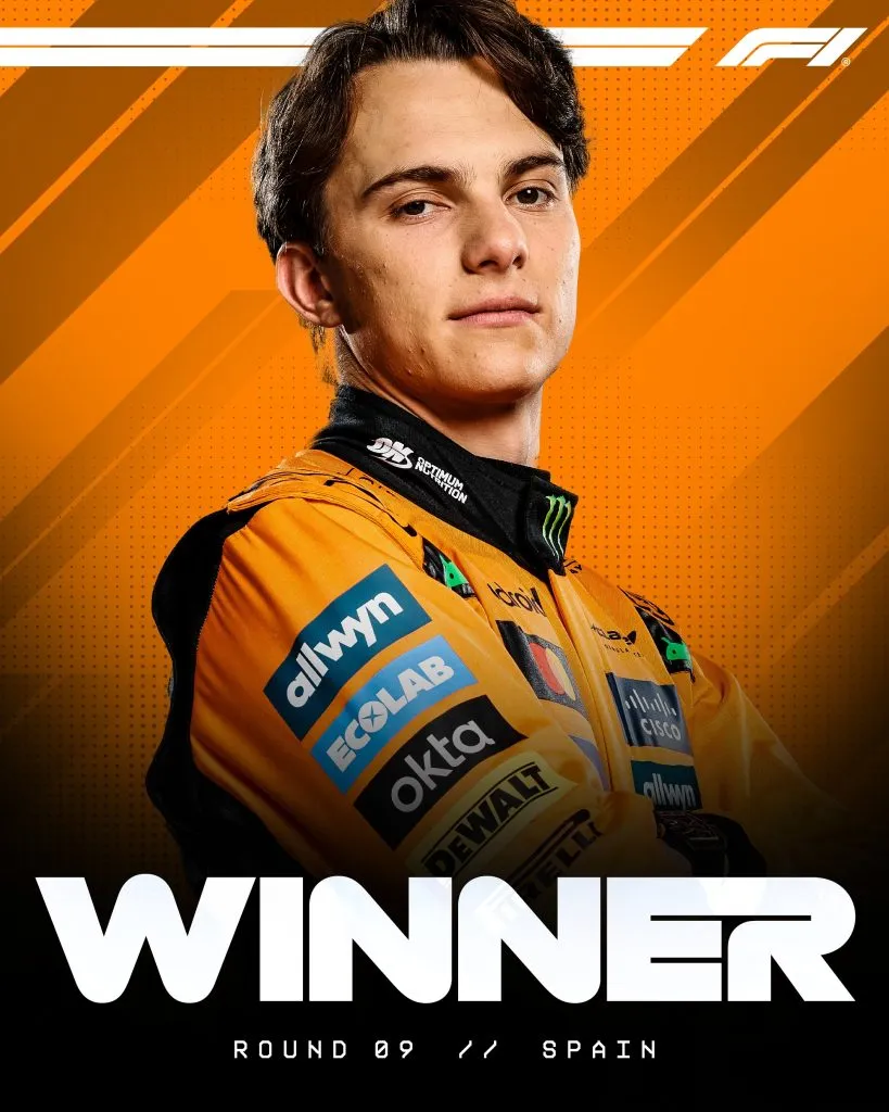 Oscar Piastri ganó el GP de España 2025 (FOTO: @F1)