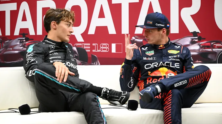 Max Verstappen y George Russel volvieron a confrontar