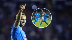 Así reaccionó Santi Giménez en el CU