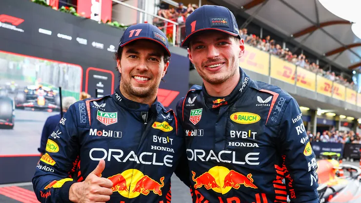 Checo Pérez y Max Vertsappen en Red Bull
