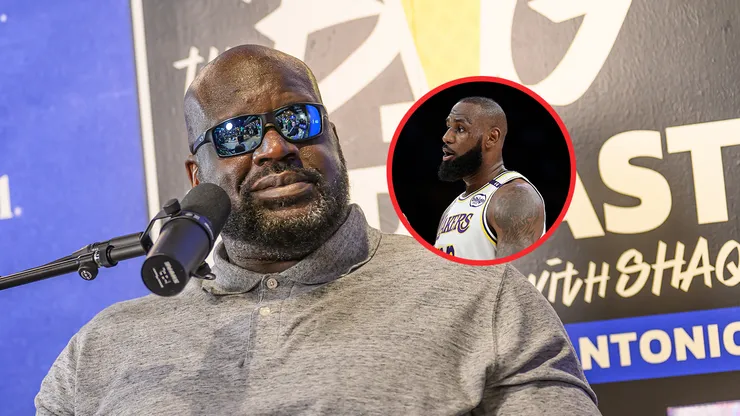 Shaquille O'Neal y LeBron James.