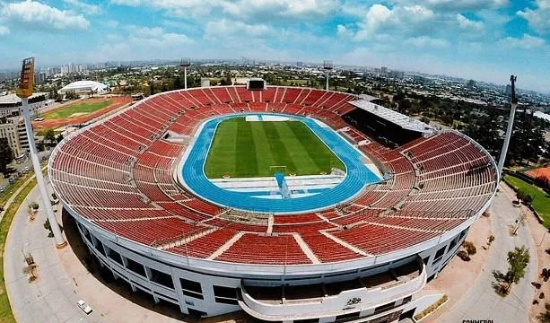 El Estadio Nacional, que recibirá el juego entre Chile y Argentina.
