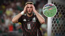 Santiago Giménez no pudo definir contra Suiza