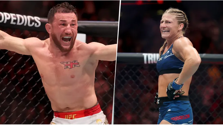 Merab Dvalishvili sigue siendo campeón y Kayla Harrison es nueva monarca.