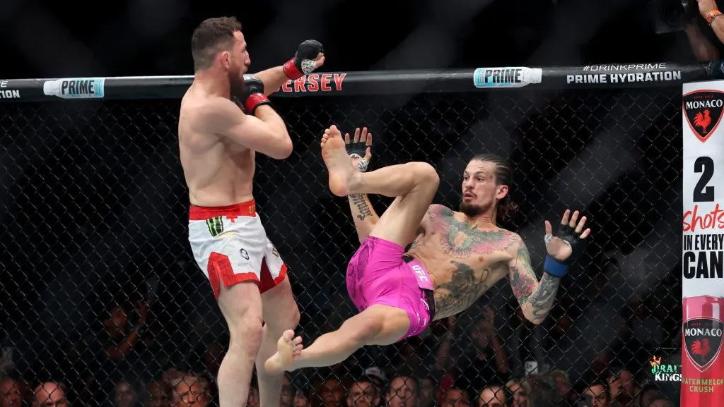 Merab Dvalishvili sometió a Sean O’Malley en la pelea estelar de UFC 316. (GETTY IMAGES)