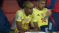 La reacción de Lamine Yamal luego de salir de la Final de la UEFA Nations League entre España y Portugal