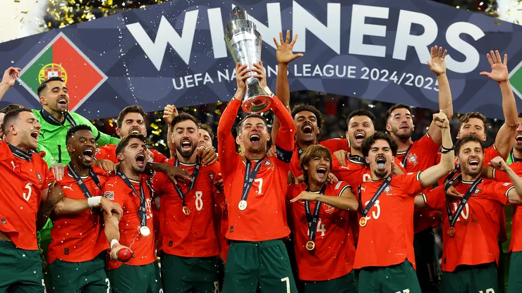 Portugal celebrando la obtención de la UEFA Nations League 2024-25