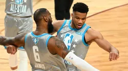 LeBron James y Giannis Antetokounmpo.