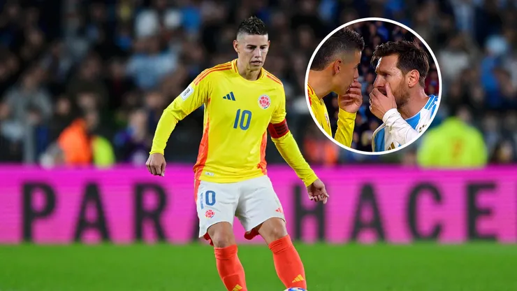 El fuerte cruce entre Lionel Messi y James Rodríguez