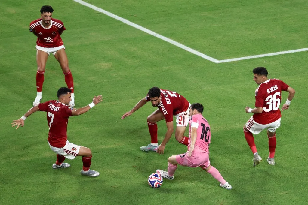 Lionel Messi en el partido inaugural del Mundial de Clubes (Getty Images)