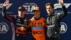 Max Verstappen, Oscar Piastri y George Russell