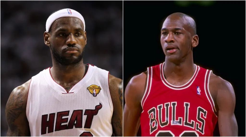 LeBron James y Michael Jordan. (Foto: Getty Images)