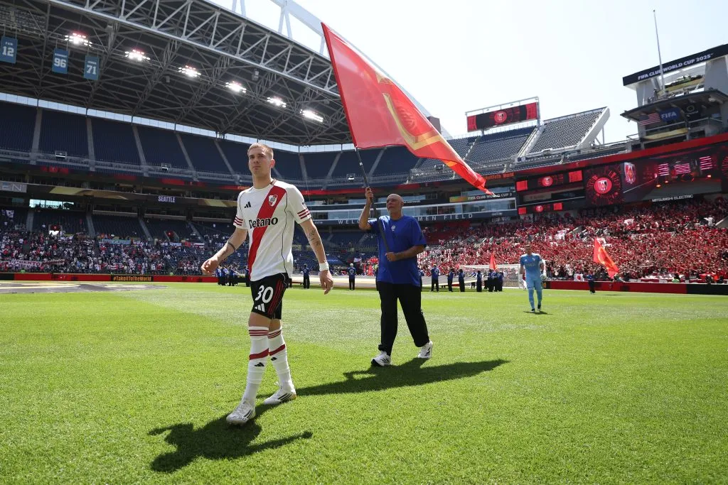 Franco Mastantuono fue titular en el 3-1 de River Plate a Urawa Red Diamonds (Getty Images)