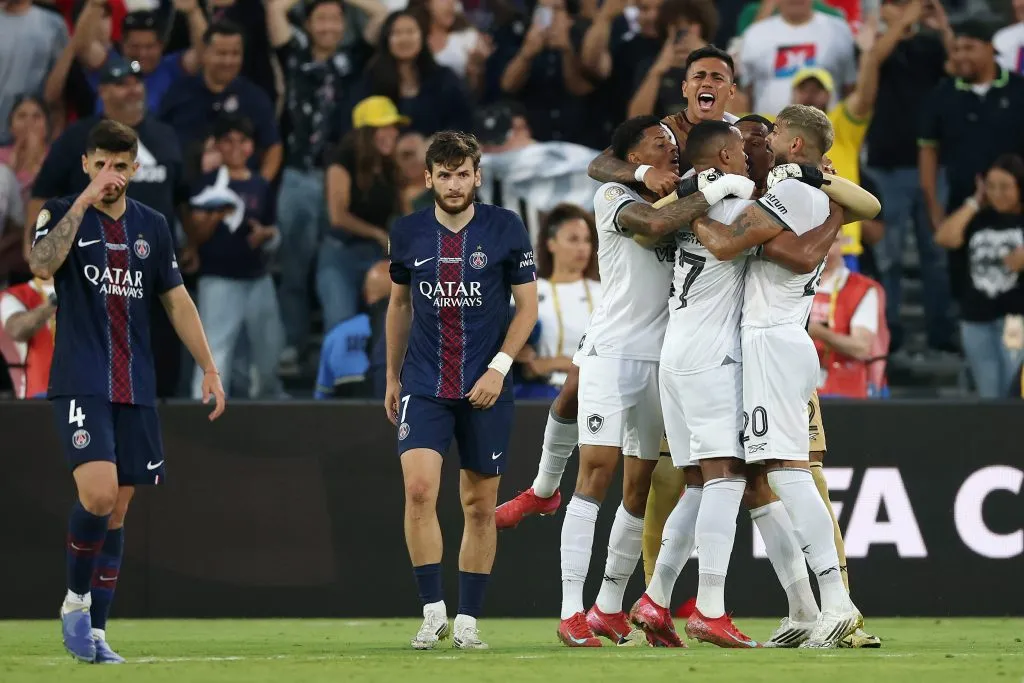 La felicidad de Botafogo por el triunfo ante PSG [Foto: Getty]