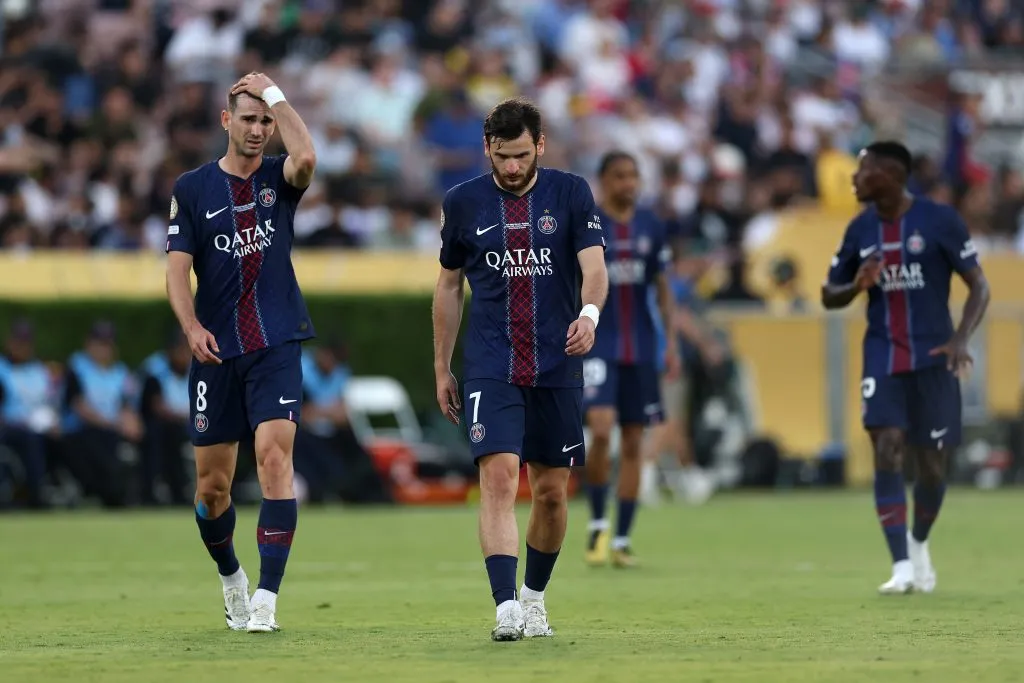 Jugadores de PSG en la derrota con Botafogo (GETTY IMAGES)