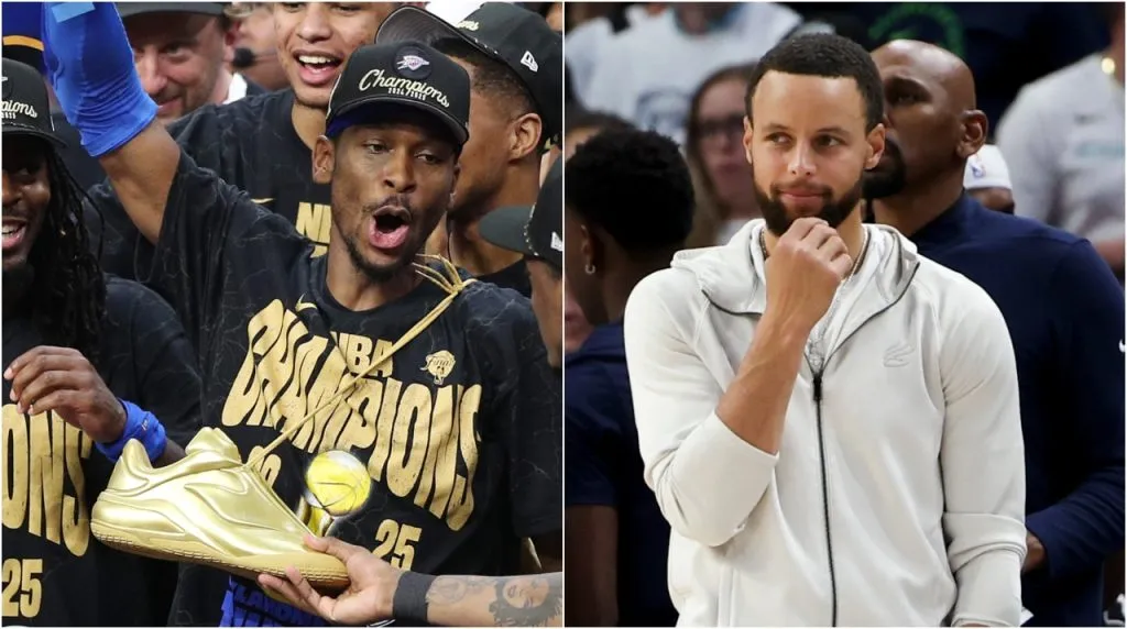 Shai Gilgeous-Alexander y Stephen Curry. (Foto: Getty Images)