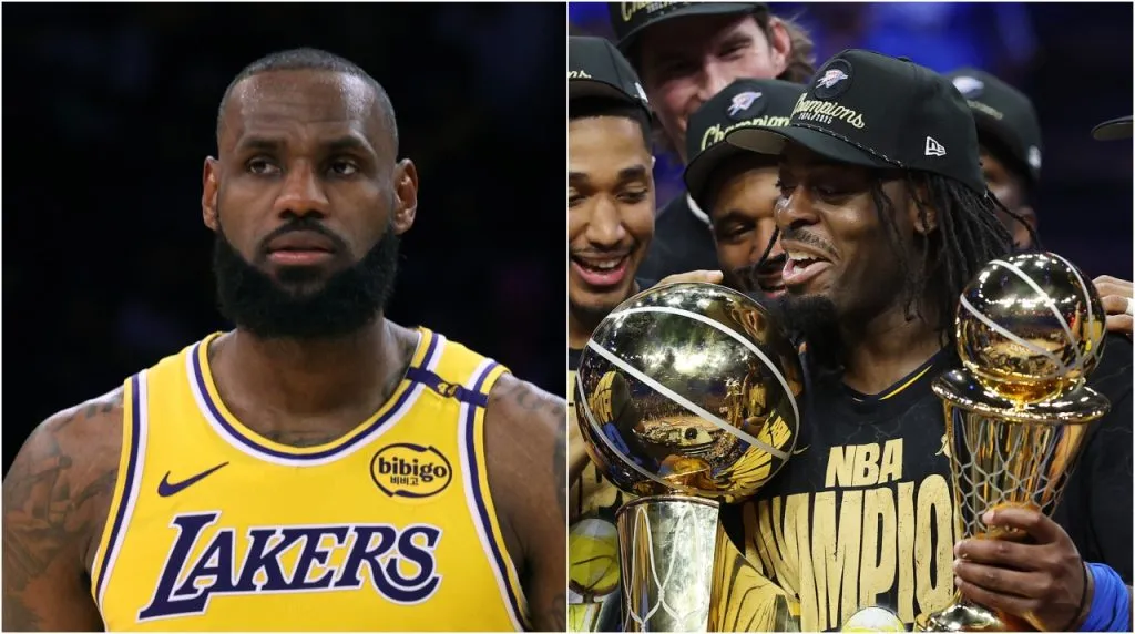 LeBron James y Luguentz Dort. (Foto: Getty Images)